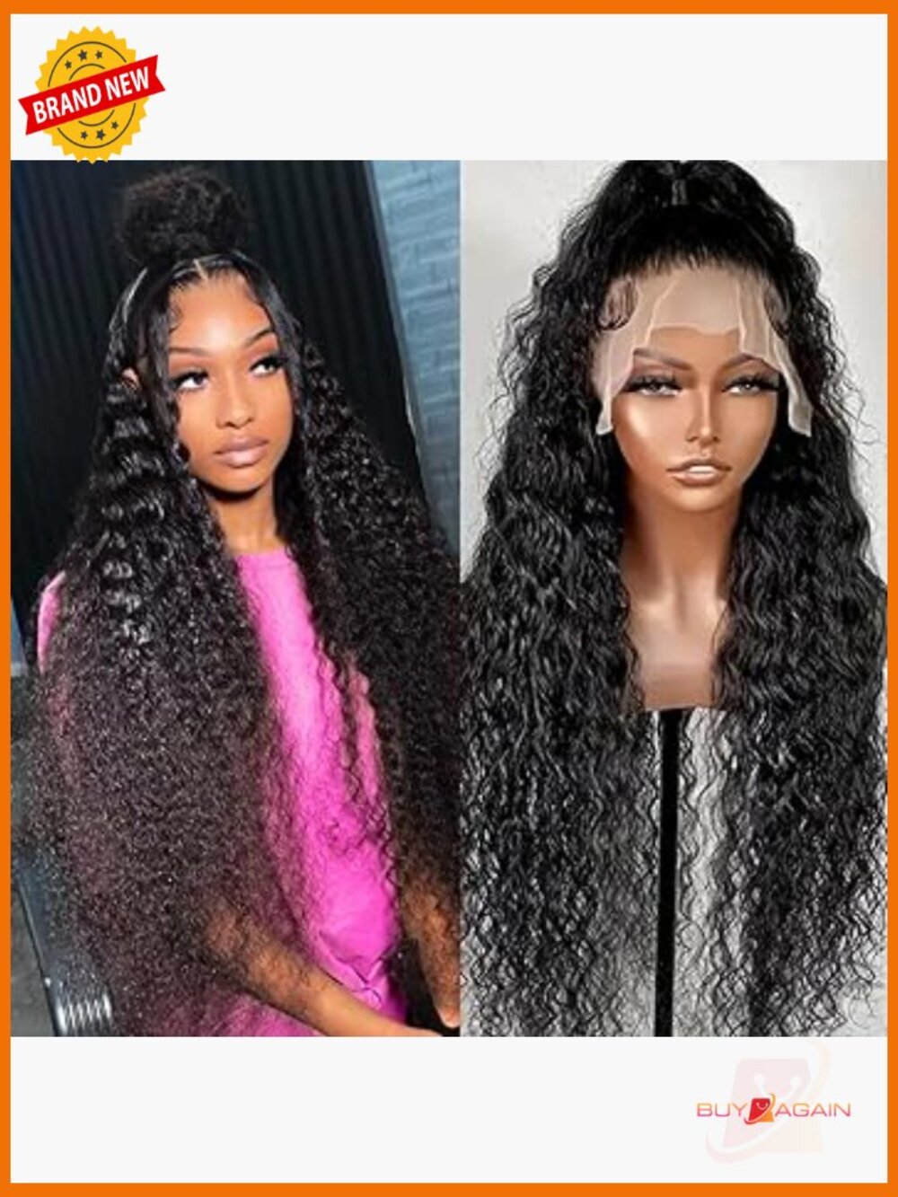 360 Lace Frontal Wig Human Hair 20in Pre Plucked Drawstring